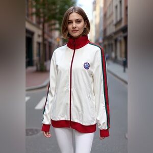 Gucci Adidas White and Red Jacket